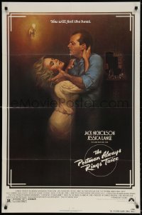 2p690 POSTMAN ALWAYS RINGS TWICE 1sh 1981 art of Jack Nicholson & Jessica Lange by Rudy Obrero!