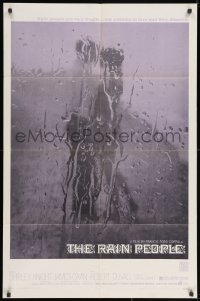 2p711 RAIN PEOPLE 1sh 1969 Francis Ford Coppola, Robert Duvall, cool wet window image!