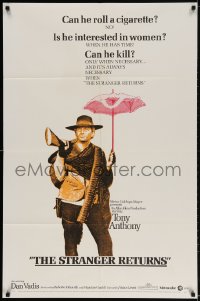 2p841 STRANGER RETURNS 1sh 1968 Un Uomo, un Cavallo, una Pistola, spaghetti western, cool!