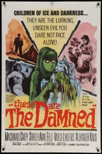 2p892 THESE ARE THE DAMNED 1sh 1964 Joseph Losey teams with H.L. Lawrence to make spooky horror!