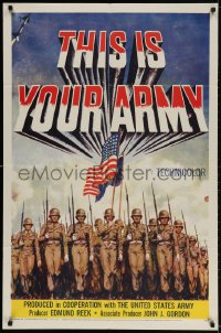 2p895 THIS IS YOUR ARMY 1sh 1954 patriotic military image of soldiers marching in formation!