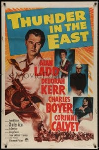 2p900 THUNDER IN THE EAST 1sh 1953 Alan Ladd, Deborah Kerr, Charles Boyer, Corinne Calvet