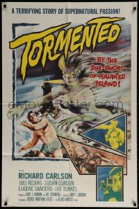 2p907 TORMENTED 1sh 1960 art of the sexy she-ghost of Haunted Island, supernatural passion!