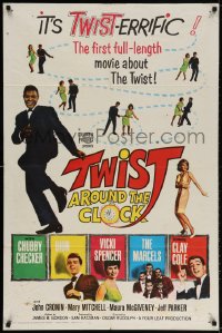 2p922 TWIST AROUND THE CLOCK 1sh 1962 Chubby Checker in the first full-length Twist movie!