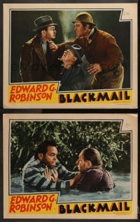 2r852 BLACKMAIL 2 LCs 1939 prisoner Edward G. Robinson threatens Arthur Hohl and more!