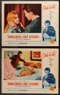 2r871 DANGEROUS LOVE AFFAIRS 2 LCs 1961 Les Liaisons Dangereuses, Jeanne Moreau, Annette Vadim!
