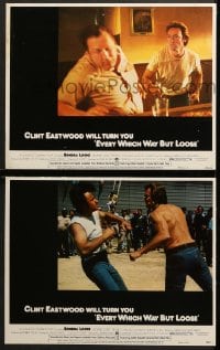 2r882 EVERY WHICH WAY BUT LOOSE 2 LCs 1978 both with great images of Clint Eastwood in fights!
