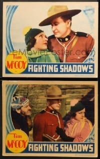 2r885 FIGHTING SHADOWS 2 LCs 1935 Canadian Mountie Tim McCoy and pretty Geneva Mitchell!