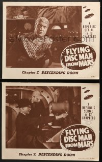 2r888 FLYING DISC MAN FROM MARS 2 chapter 7 LCs 1950 Gregory Gaye in great costume, Descending Doom!