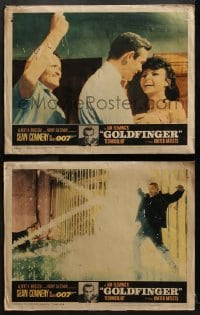 2r895 GOLDFINGER 2 LCs 1964 great images of Sean Connery as James Bond 007, Sakata, Regin!