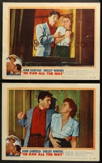 2r899 HE RAN ALL THE WAY 2 LCs 1951 John Garfield & Shelley Winters a dynamite kind of love!