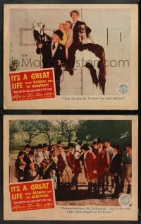 2r914 IT'S A GREAT LIFE 2 LCs 1943 Penny Singleton & Arthur Lake as Dagwood Bumstead!