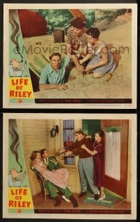 2r921 LIFE OF RILEY 2 LCs 1949 William Bendix, you haven't laughed until you've lived it!