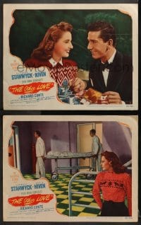 2r944 OTHER LOVE 2 LCs 1947 Barbara Stanwyck with Richard Conte, what woman dares live it?