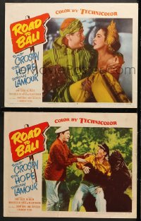 2r961 ROAD TO BALI 2 LCs 1952 Bing Crosby, gorilla, sexy Dorothy Lamour holding Bob Hope in arms!
