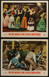 2r967 SEVEN BRIDES FOR SEVEN BROTHERS 2 LCs 1954 captive girls dream of themselves as June Brides!