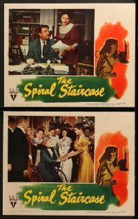 2r978 SPIRAL STAIRCASE 2 LCs 1946 Dorothy McGuire, Kent Smith, Brent, Fleming, Robert Siodmak!