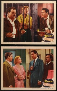2r984 TENSION 2 LCs 1949 Barry Sullivan with William Conrad & bad girl Audrey Totter!