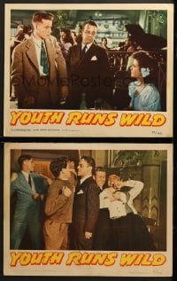 2r999 YOUTH RUNS WILD 2 LCs 1944 Bonita Granville, Jean Brooks, truth about modern youth!