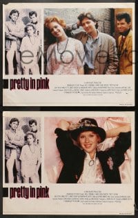 2r444 PRETTY IN PINK 7 English LCs 1986 great images of Molly Ringwald, Andrew McCarthy & Jon Cryer!