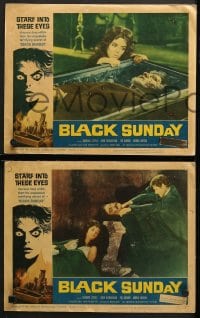 2r053 BLACK SUNDAY 8 LCs 1961 by Barbara Steele, who's being burned at the stake, Mario Bava!