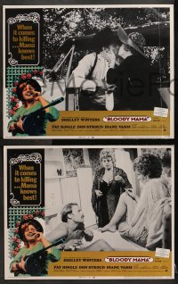 2r544 BLOODY MAMA 5 LCs 1970 Roger Corman, AIP, crazy Shelley Winters with tommy gun, Robert De Niro