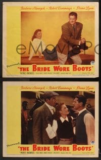 2r619 BRIDE WORE BOOTS 4 LCs 1946 Robert Cummings, Barbara Stanwyck, directed by Irving Pichel!