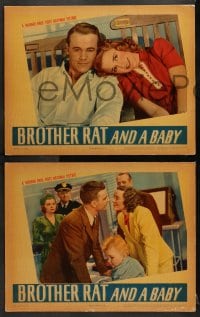 2r620 BROTHER RAT & A BABY 4 LCs 1940 Jane Bryan, Mayo Methot, Priscilla Lane, Eddie Albert!