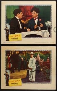 2r478 CITY LIGHTS 6 LCs R1950 Charlie Chaplin as the Tramp, classic boxing comedy!