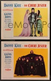 2r627 COURT JESTER 4 LCs 1955 Danny Kaye in armor between Angela Lansbury & Glynis Johns!