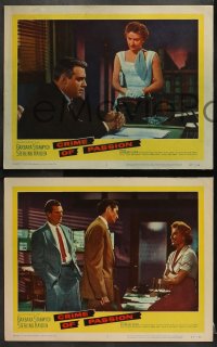 2r548 CRIME OF PASSION 5 LCs 1957 sexy Barbara Stanwyck, Sterling Hayden, Raymond Burr!