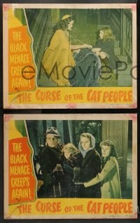 2r549 CURSE OF THE CAT PEOPLE 5 LCs 1944 Val Lewton/Robert Wise classic, black menace creeps again!
