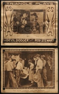 2r550 DEVIL DODGER 5 LCs 1917 gambler Roy Stewart won't let minister John Gilbert stop him, rare!