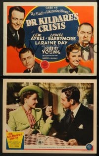 2r108 DR. KILDARE'S CRISIS 8 LCs 1940 Barrymore, pretty Laraine Day & Lew Ayres, rare complete set!