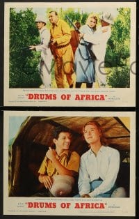 2r109 DRUMS OF AFRICA 8 LCs 1963 cool images of Frankie Avalon in the jungle, Mariette Hartley!