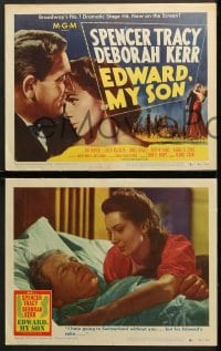 2r110 EDWARD MY SON 8 LCs 1949 wonderful images of Spencer Tracy & Deborah Kerr, complete set!