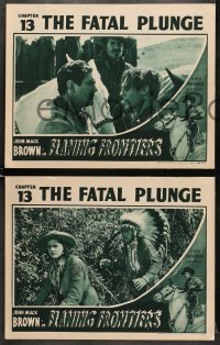 2r485 FLAMING FRONTIERS 6 chapter 13 LCs 1938 Johnny Mack Brown, cowboys vs Native Americans, serial!