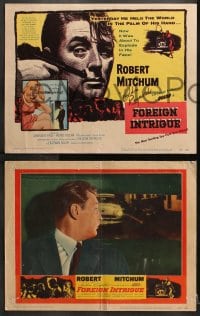 2r134 FOREIGN INTRIGUE 8 LCs 1956 Robert Mitchum, Genevieve Page & Ingrid Thulin!