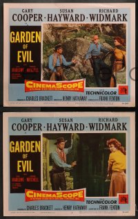 2r643 GARDEN OF EVIL 4 LCs 1954 Gary Cooper, sexy Susan Hayward & Cameron Mitchell