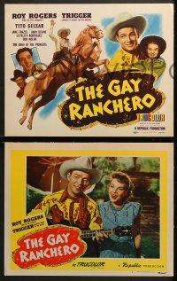 2r145 GAY RANCHERO 8 LCs 1948 Roy Rogers & Trigger, Andy Devine, Jane Frazee & Tito Guizar!