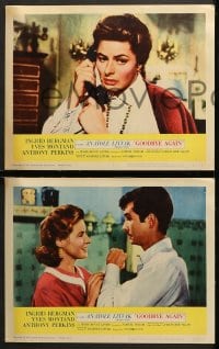 2r151 GOODBYE AGAIN 8 LCs 1961 Ingrid Bergman, Yves Montand & Anthony Perkins!