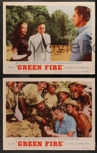 2r645 GREEN FIRE 4 LCs 1954 images of beautiful Grace Kelly, Stewart Granger, Paul Douglas!