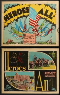 2r169 HEROES ALL 8 LCs 1931 WWI documentary, great combat images and cool title card flag art!