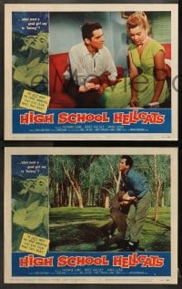 2r491 HIGH SCHOOL HELLCATS 6 LCs 1958 best AIP bad girl Yvonne Lime, Halsey, classic border art!