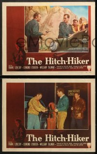 2r648 HITCH-HIKER 4 LCs 1953 film noir images of Frank Lovejoy, Edmon O'Brien, and William Talman!
