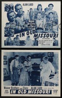 2r651 IN OLD MISSOURI 4 LCs R1953 great images of the Weaver Brothers & Elviry + high billed Alan Ladd!