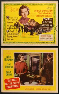 2r183 INN OF THE SIXTH HAPPINESS 8 LCs 1959 pretty Ingrid Bergman, Curt Jurgens & Robert Donat