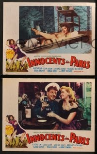 2r493 INNOCENTS IN PARIS 6 LCs 1952 sexy Mara Lane, Britain's Marilyn Monroe, with Laurence Harvey!