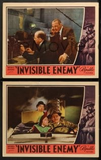 2r494 INVISIBLE ENEMY 6 LCs 1938 Alan Marshal, Tala Birrel, Herbert Mundin, cool crime images!