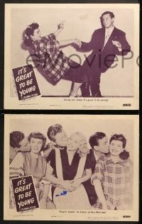 2r496 IT'S GREAT TO BE YOUNG 6 LCs 1946 Leslie Brooks & teen swing dancers, Milton DeLugg & Jack Fina!